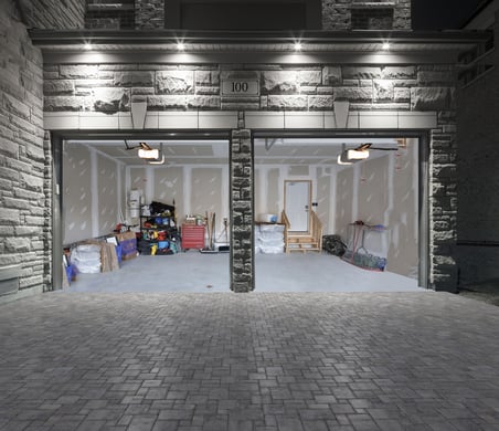 Custom Steel Garage before by Garage Living