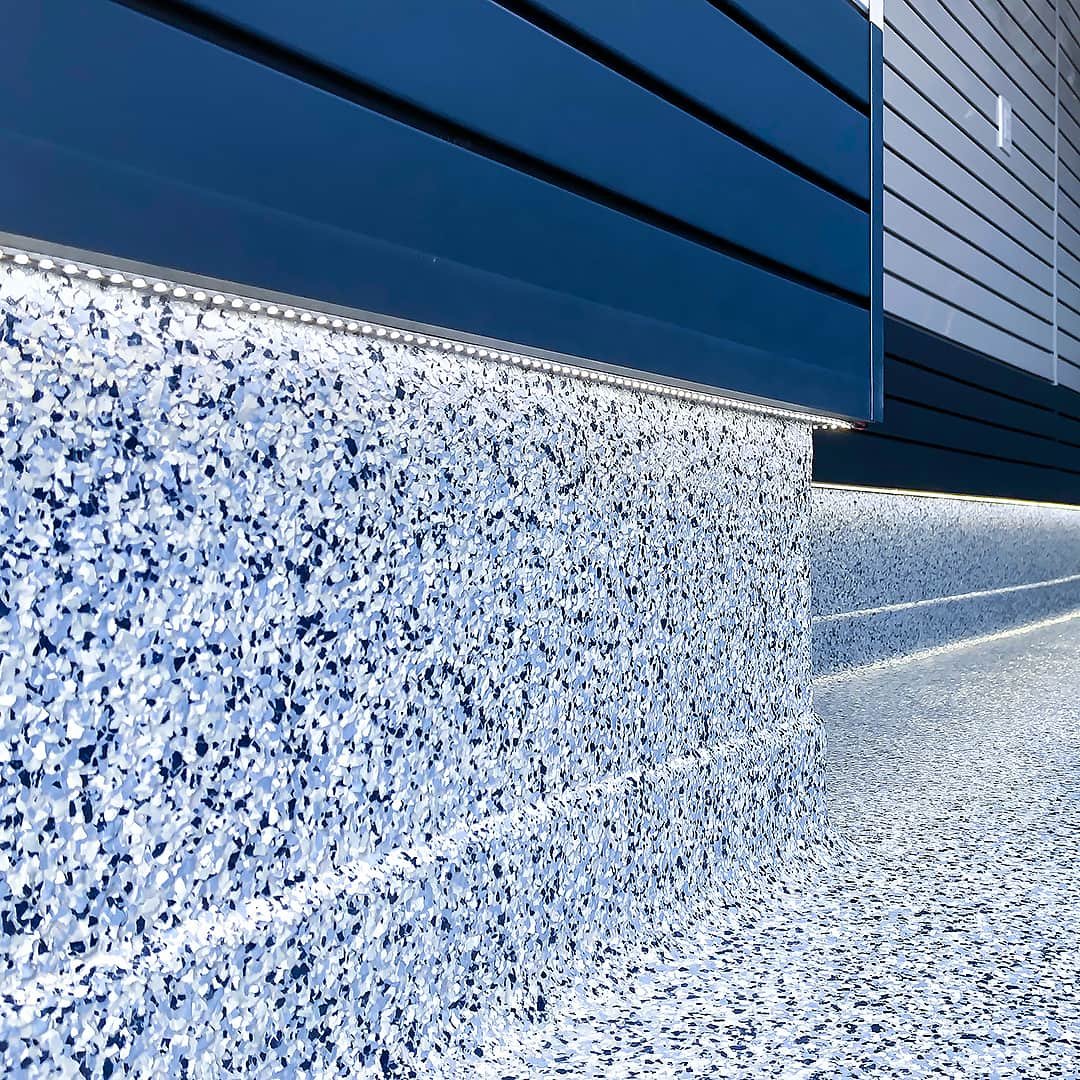 garage floor coating sidewall detail by Garage Living