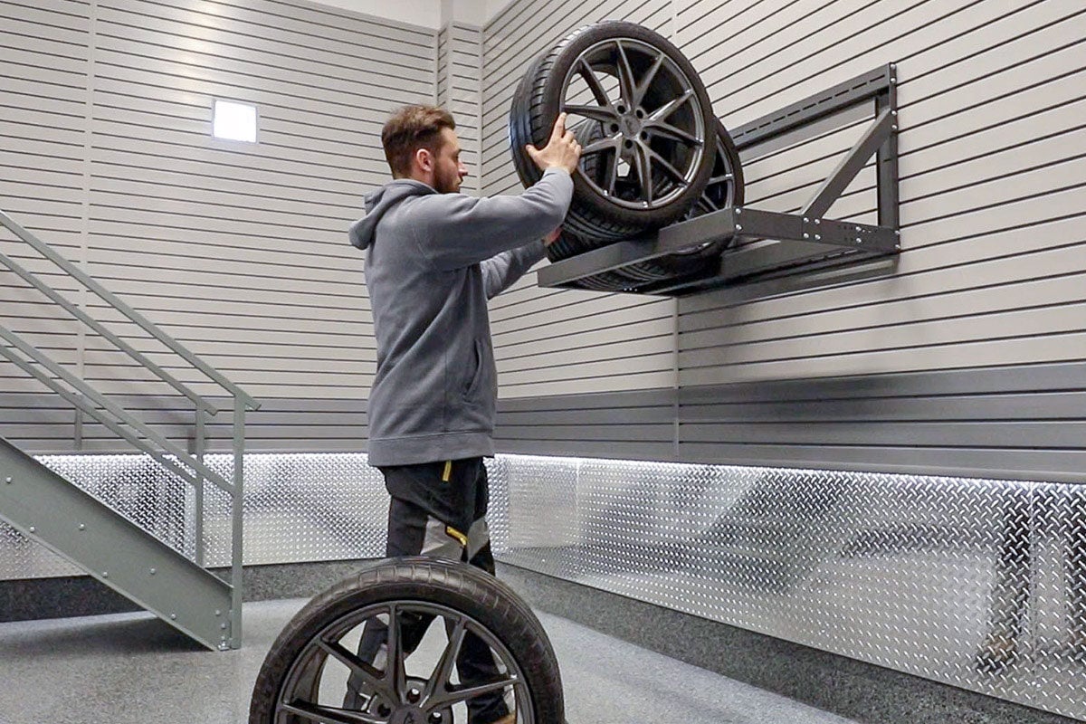 Utilize overhead storage for seasonal and large items - Garage Living storage solutions