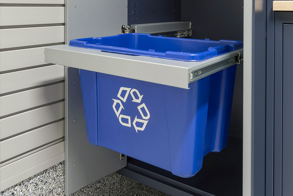 Signature Cabinet Pull Out Recycling Bin&nbsp;- Garage Living Cabinet Accessories