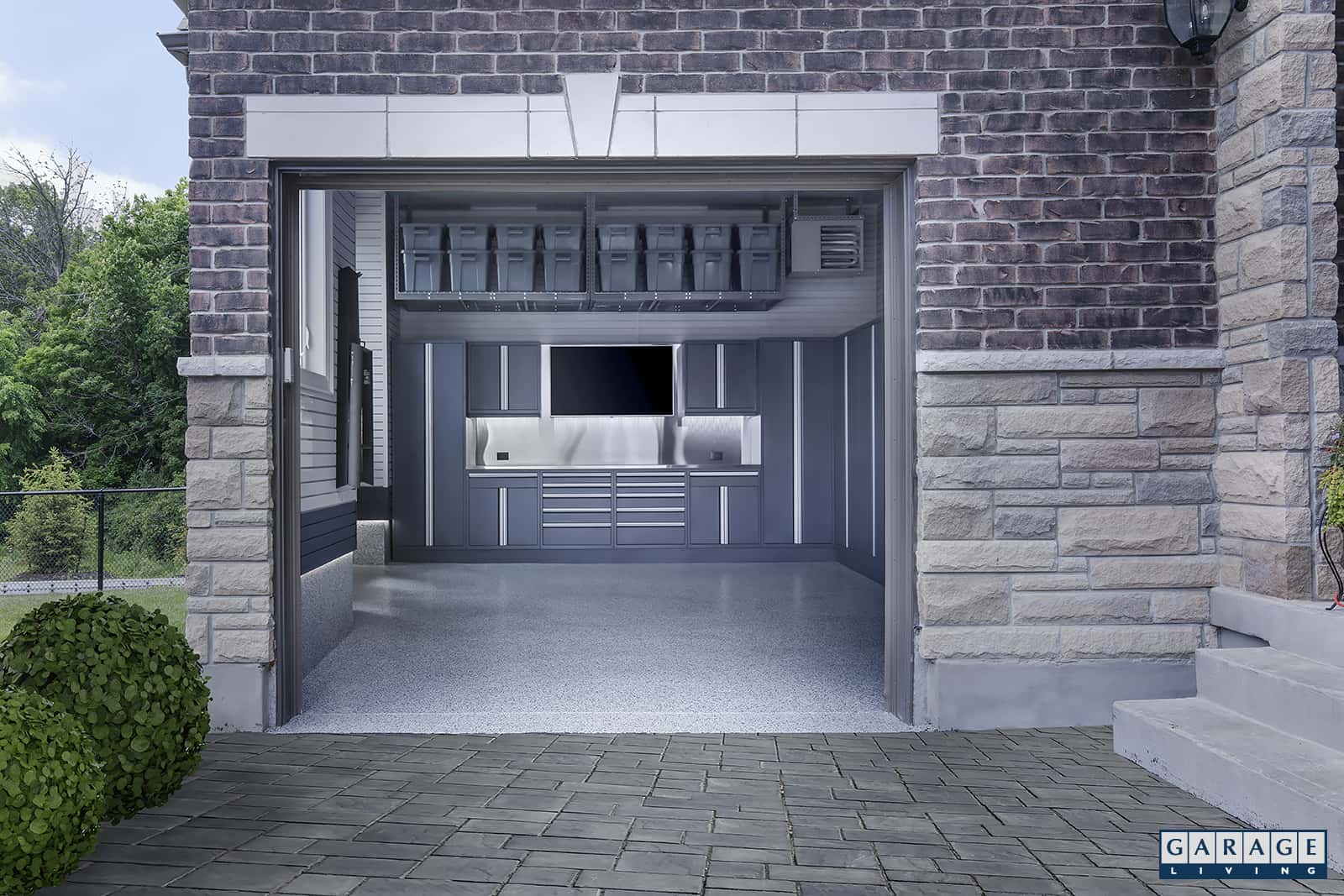 curb appeal and home value open garage door