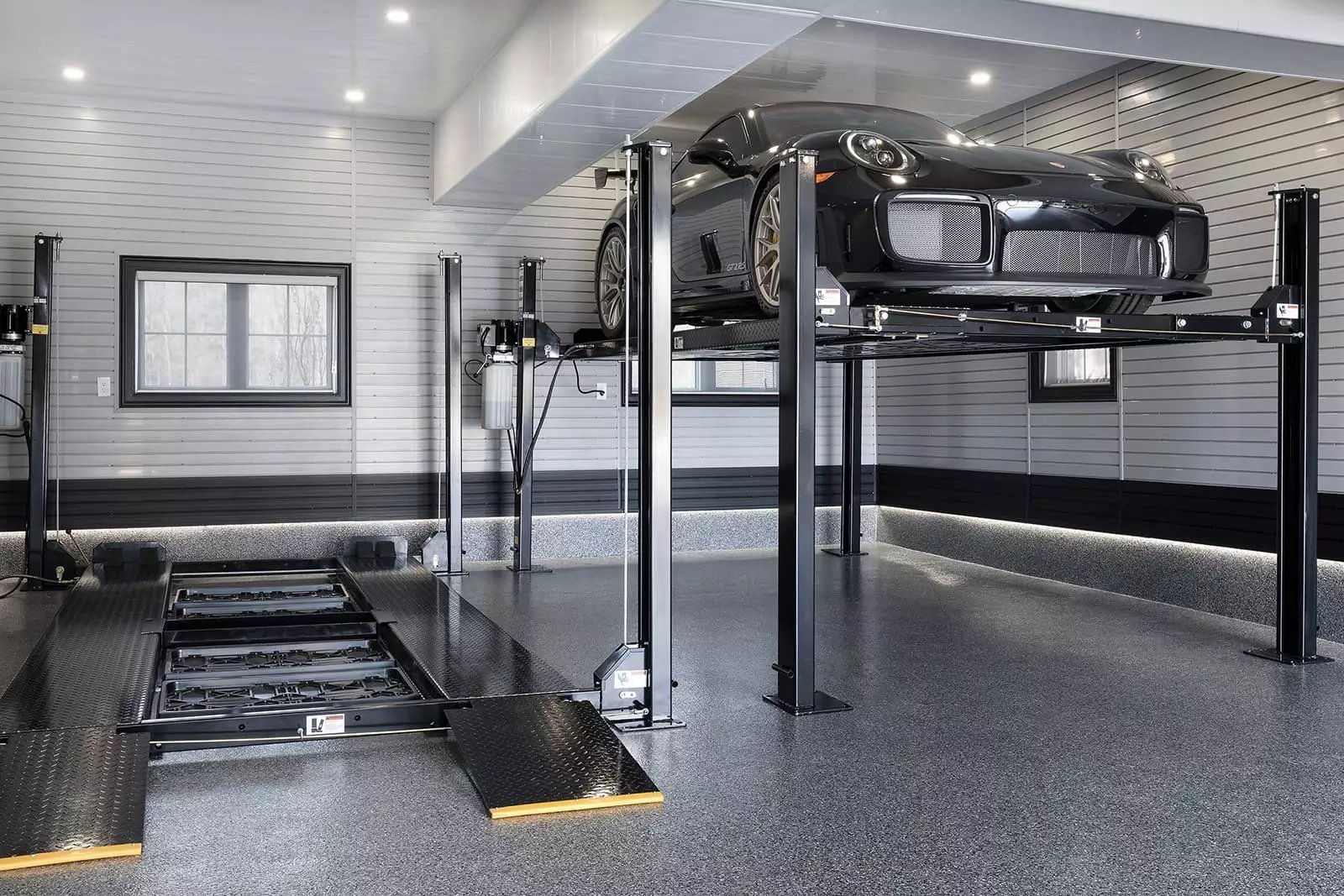 double car lift - garage living