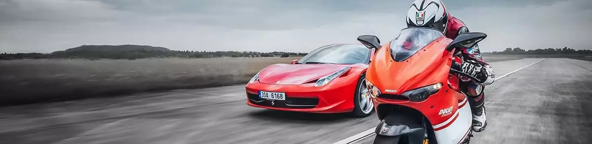 Performance Designer Series Inspiration - Red Ferrari and Ducati - Garage Living