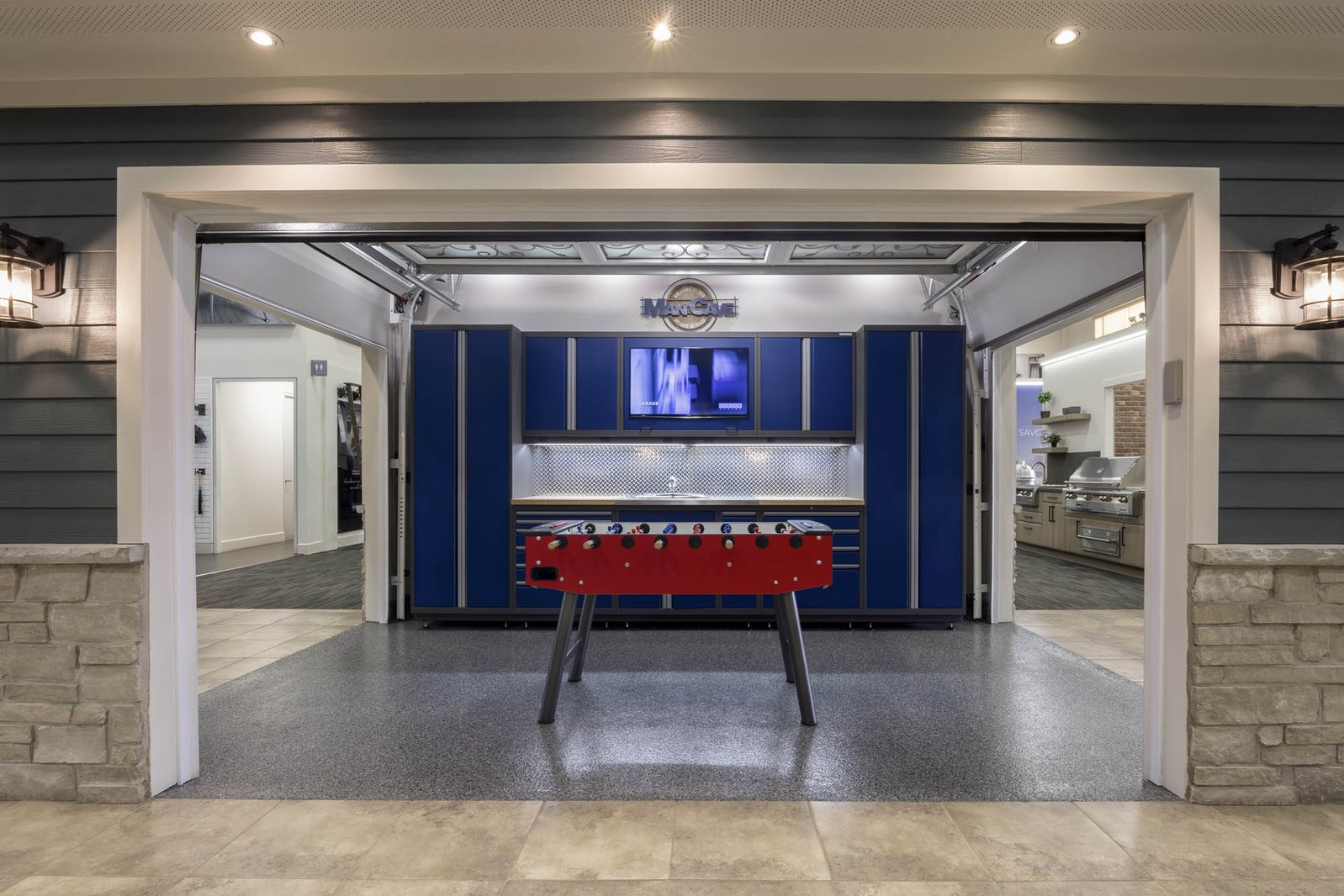 Garage Living Toronto Showroom with Car lift