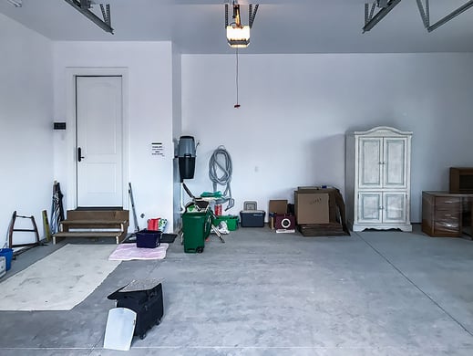Garage transformation before Garage Living