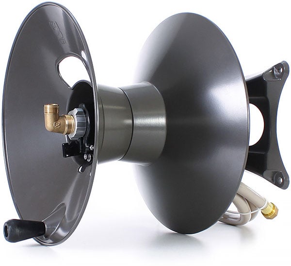 Hose reel mounted construction features - Garage Living