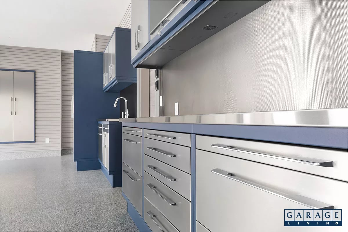 Harbor Blue Cabinet System - Garage Living
